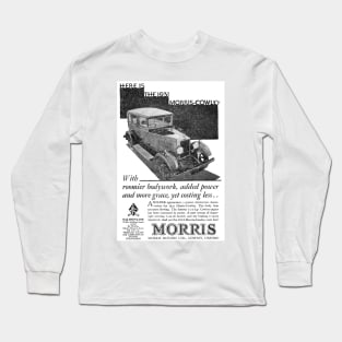 Morris Motors Ltd. - Morris Cowley Saloon - 1931 Vintage Advert Long Sleeve T-Shirt